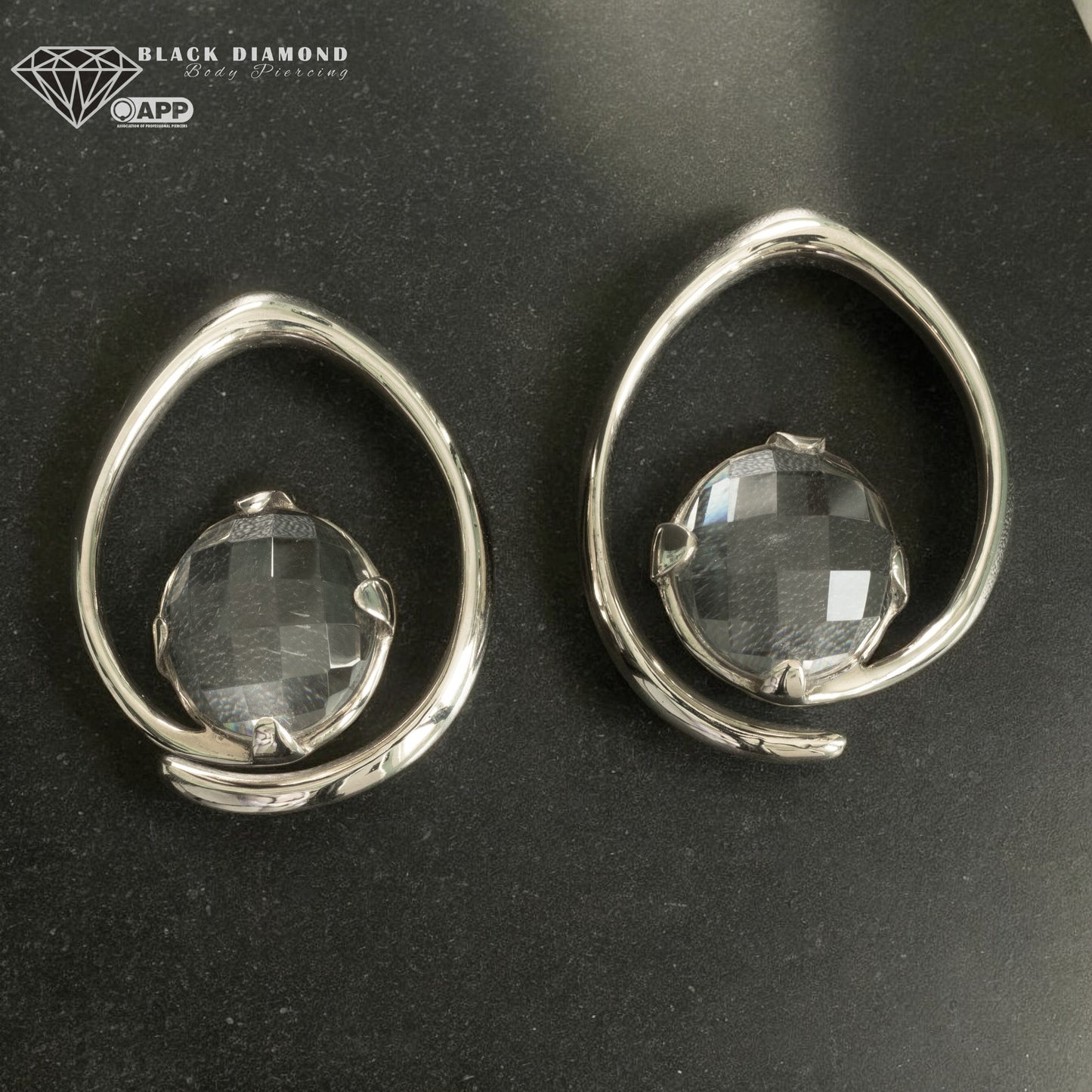 Crystal Coil Ear Weights