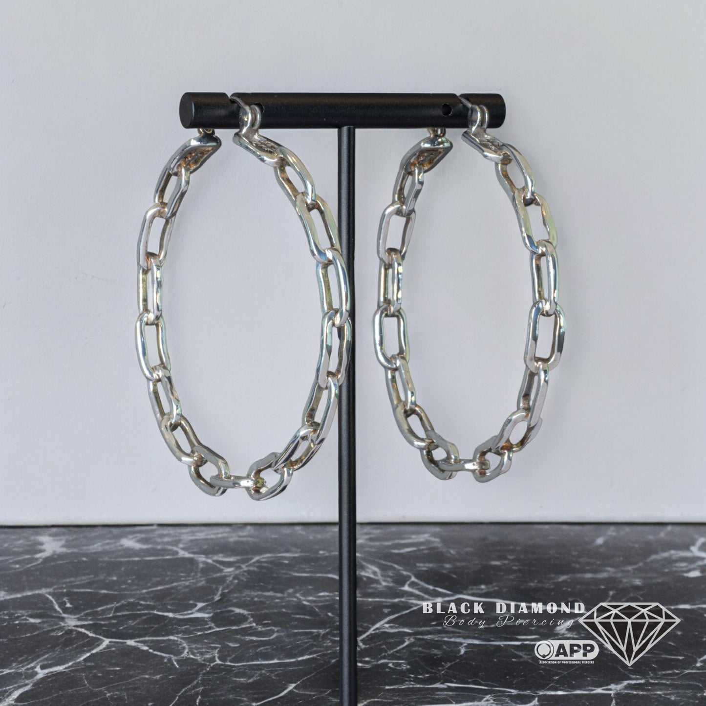 Chain Link Hoop Earrings