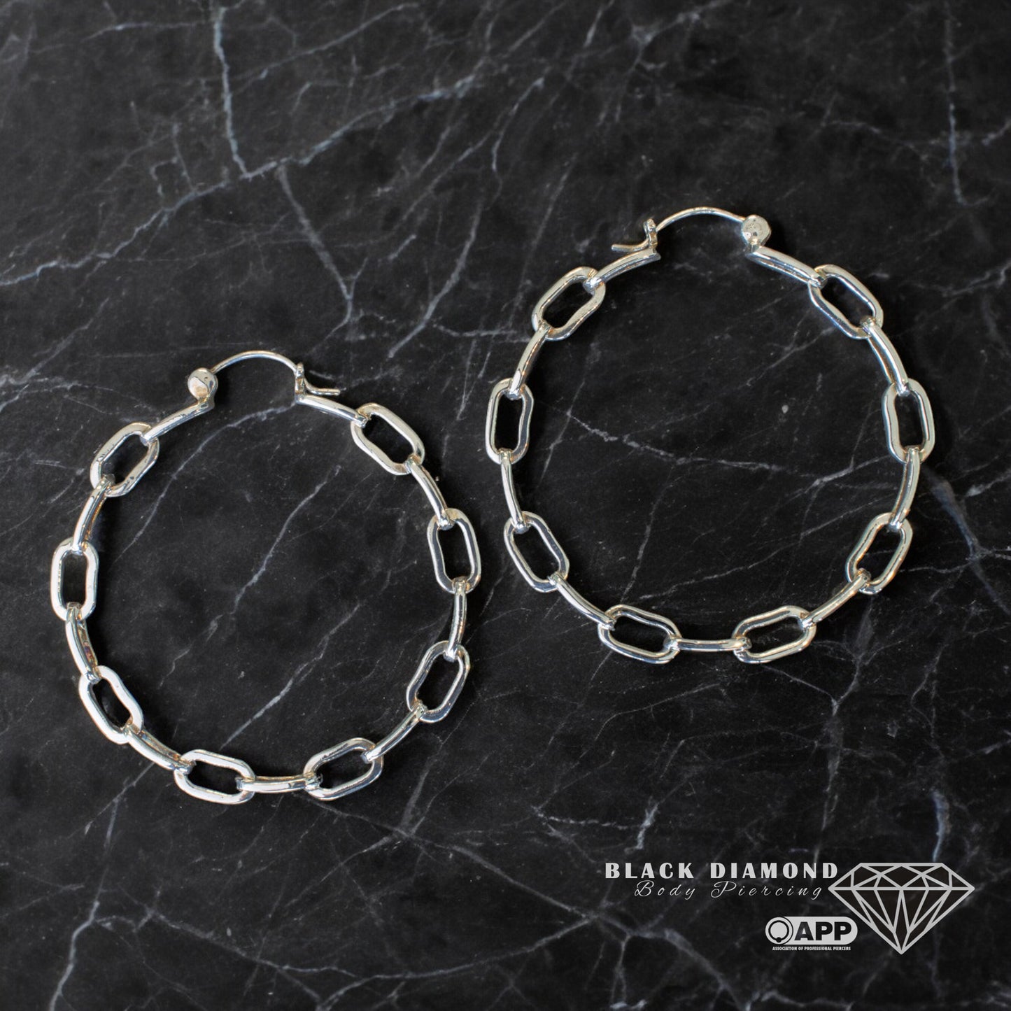 Chain Link Hoop Earrings