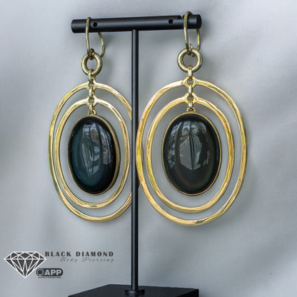 Movement Oval Earrings