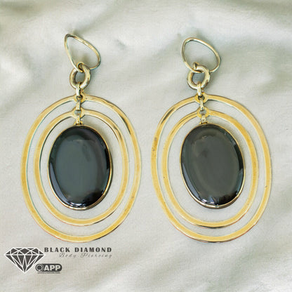 Movement Oval Earrings