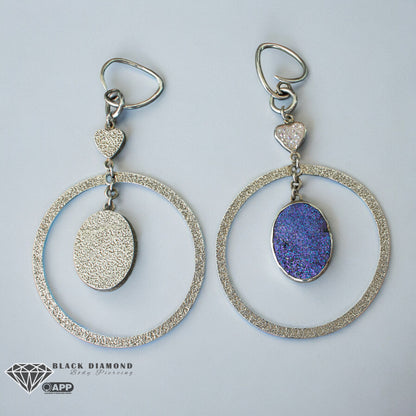 Dangle Earrings - Druzy Agate