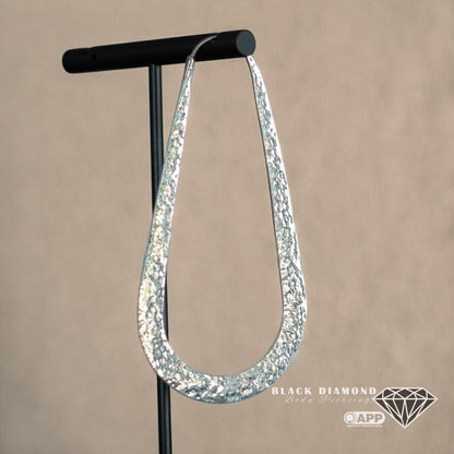 Hammered Teardrop Hoop-large