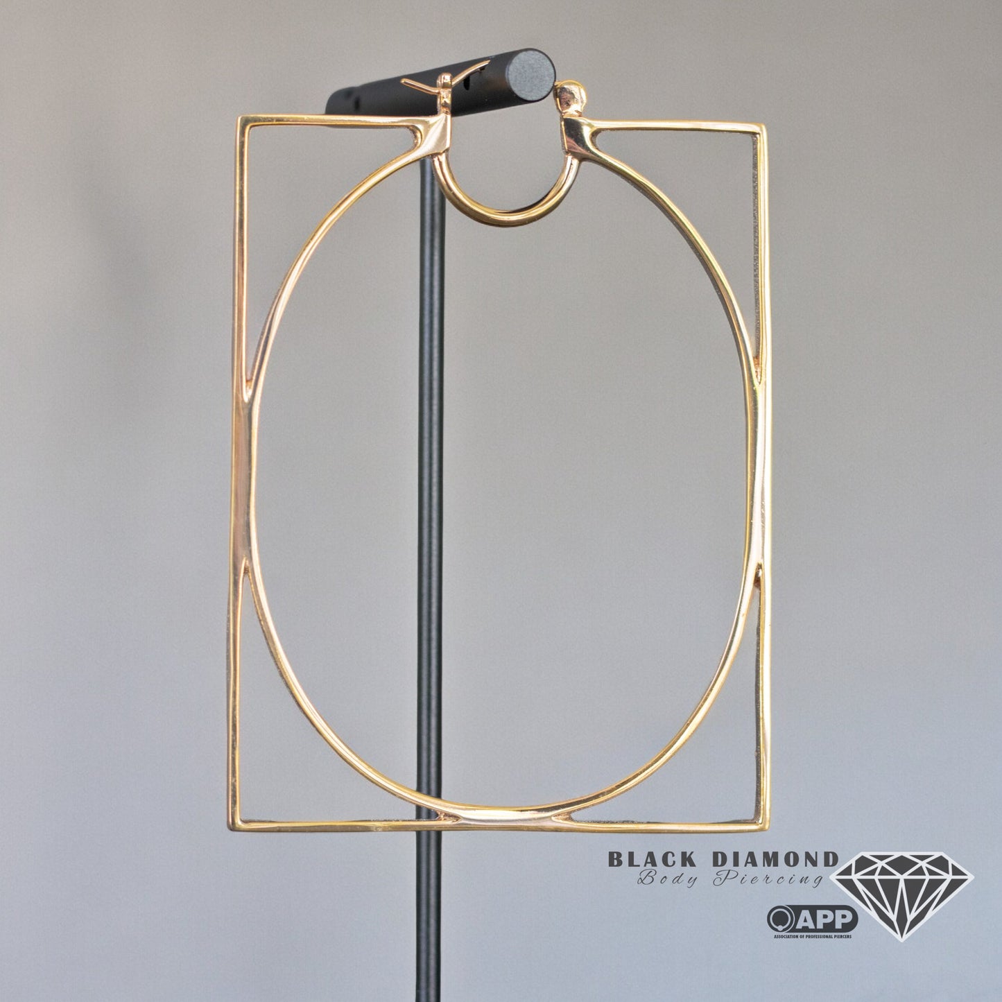 Picture Frame Hoop Earrings