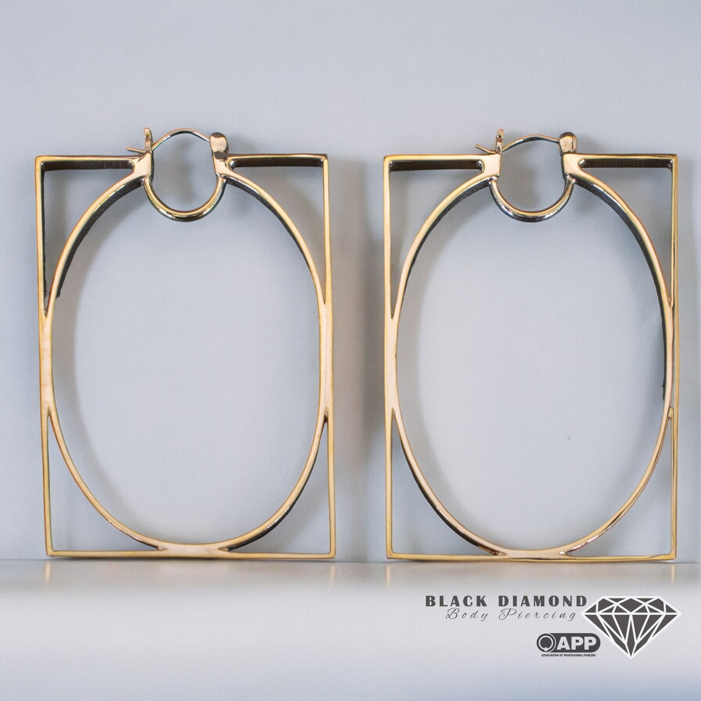 Picture Frame Hoop Earrings