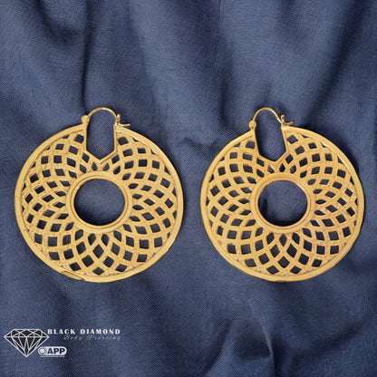 Mandala Hoop Earrings